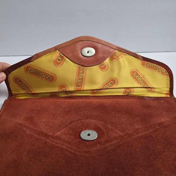 Phillippe Suede Clutch Bag – Vintage, Deadstock, 70s Style, Made in USA - Picture 2 of 10